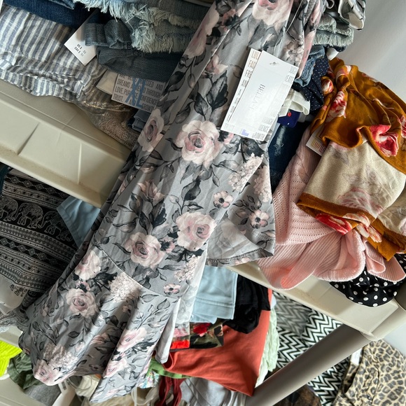 Lularoe midi floral NWT wrap tie